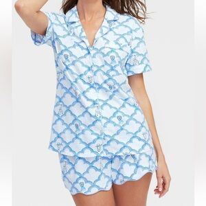 Roller Rabbit x Target Geo Trellis Women’s Short Sleeves & Shorts PJ Set XL NWT